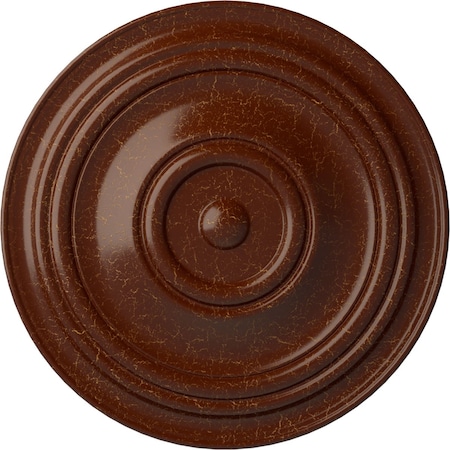 Ekena Millwork Traditional Medallion (Canopies up to 8 1/4"), 31 1/2"OD x 2 1/2"P, Burnished Mahogany Crackle CM31TRBMC